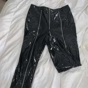 DOLLS KILL black PVC pants😁